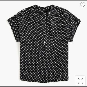 J. Crew Dots Drapey Popover Shirt